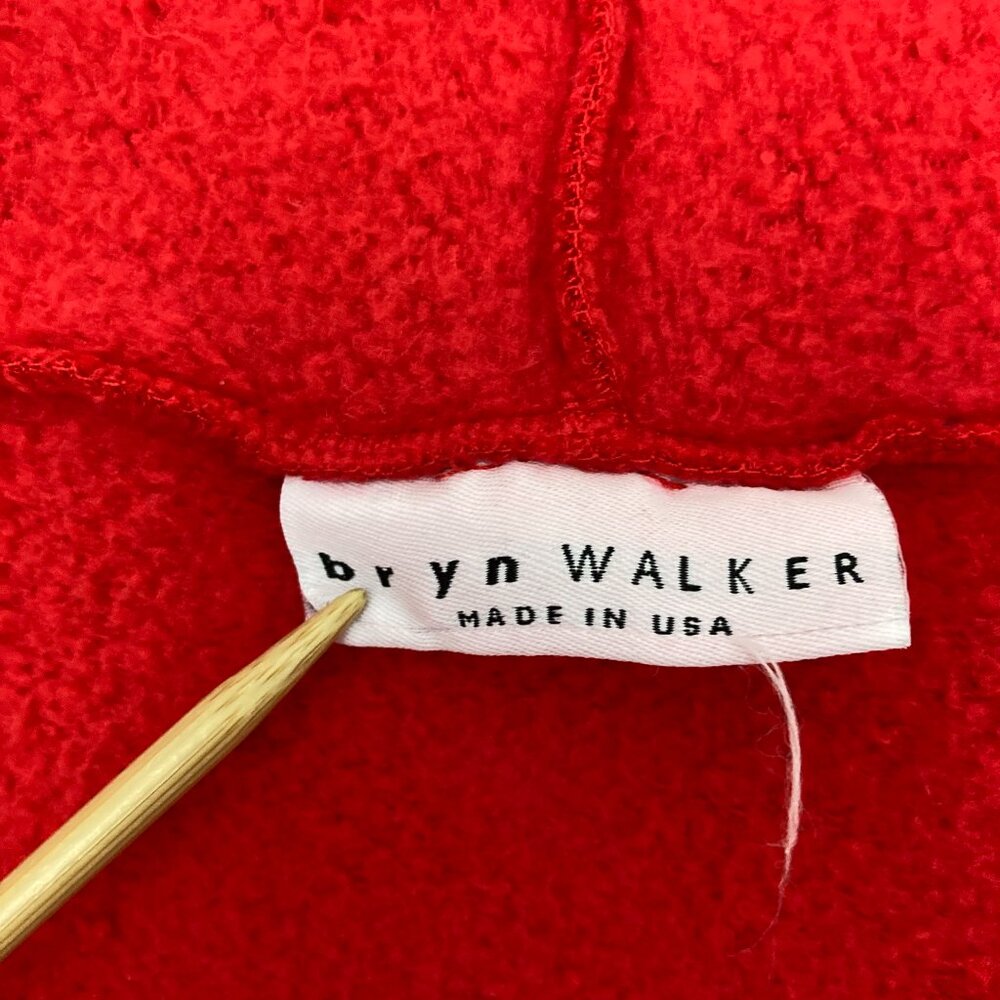 Bryn Walker Didion Wrap Coat in Rosehip Fleece Size M Bamboo Organic Cotton Red - Picture 9 of 12